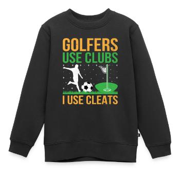 Footgolf Joueur Foot Golf Jouer Footgolfers Foot - Sweat Premium enfant bio - noir - Devant - AI Model Kid Female (0cm)