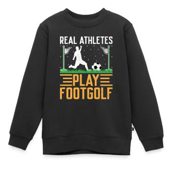 Footgolf Joueur Foot Golf Jouer Footgolfers Foot - Sweat Premium enfant bio - noir - Devant - AI Model Kid Female (0cm)