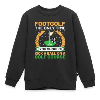 Footgolf Joueur Foot Golf Jouer Footgolfers Foot - Sweat Premium enfant bio - noir - Devant - AI Model Kid Female (0cm)