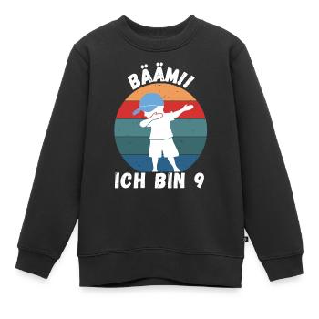BÄÄM - 9. Geburtstag für DAB-Tanz Fans - Kinder Premium Organic Sweatshirt - Schwarz - Vorne - AI Model Kid Female (0cm)