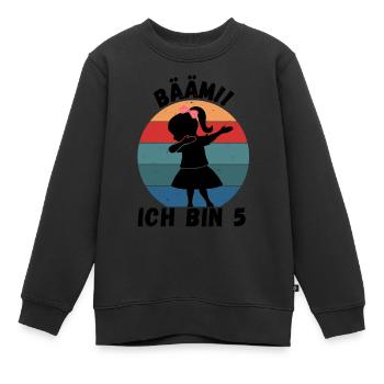 5. Geburtstag - BÄÄM, Mädchen mit DAB Tanz - Kinder Premium Organic Sweatshirt - Schwarz - Vorne - AI Model Kid Female (0cm)