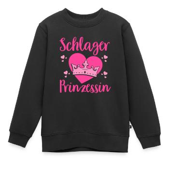 T-shirt Schlager Femme Schlager Party Costume Party - Sweat Premium enfant bio - noir - Devant - AI Model Kid Female (0cm)