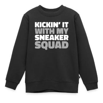 Baskets Sneaker Squad - Sweat Premium enfant bio - noir - Devant - AI Model Kid Female (0cm)