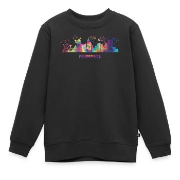 Memphean Skyline Memphis - Kinder Premium Organic Sweatshirt - Schwarz - Vorne - AI Model Kid Female (0cm)
