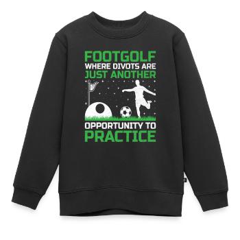 Joueur de footgolf Foot Golf Jouer Footgolfers Foot - Sweat Premium enfant bio - noir - Devant - AI Model Kid Female (0cm)