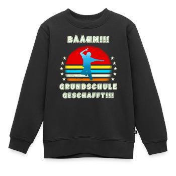 Bäähm Grundschule ist Geschafft ein dabbing Junge - Kinder Premium Organic Sweatshirt - Schwarz - Vorne - AI Model Kid Female (0cm)