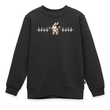 Gym Tshirt Lustig Fitness Workout Fitnessstudio - Kinder Premium Organic Sweatshirt - Schwarz - Vorne - AI Model Kid Female (0cm)