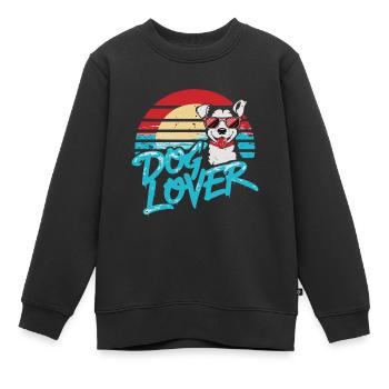 HUNDEFREUND - Kinder Premium Organic Sweatshirt - Schwarz - Vorne - AI Model Kid Female (0cm)