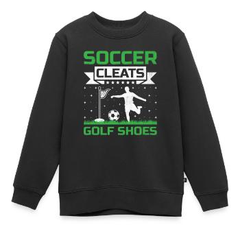 Joueur de footgolf Foot Golf Jouer Footgolfers Foot - Sweat Premium enfant bio - noir - Devant - AI Model Kid Female (0cm)