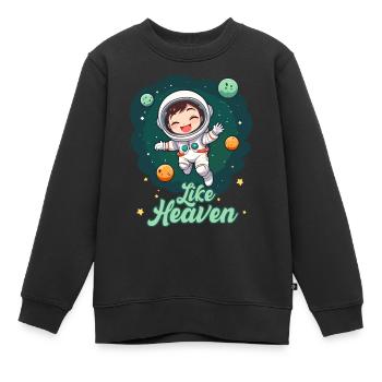 Like Heaven - Astronaut - Kinder Premium Organic Sweatshirt - Schwarz - Vorne - AI Model Kid Female (0cm)