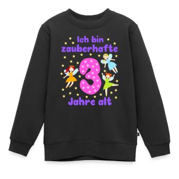 3. Geburtstag Feen Magie Fantasie Mädchen 3 Jahre - Kinder Premium Organic Sweatshirt - Schwarz - Vorne - AI Model Kid Female (0cm)