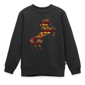 Junk Food Einhorn TShirt Ungesunde Lebensmittel Magisch - Kinder Premium Organic Sweatshirt - Schwarz - Vorne - AI Model Kid Female (0cm)