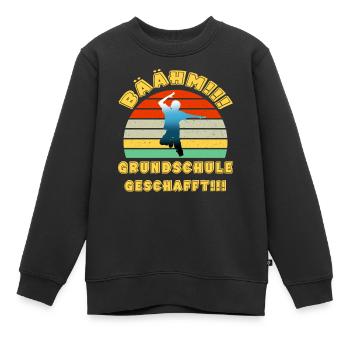 Bäähm Grundschule ist Geschafft Schulkinder Schule - Kinder Premium Organic Sweatshirt - Schwarz - Vorne - AI Model Kid Female (0cm)