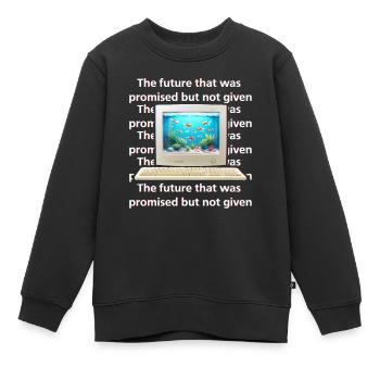 Frutiger Aero Aesthetic Tech - Sweat Premium enfant bio - noir - Devant - AI Model Kid Female (0cm)