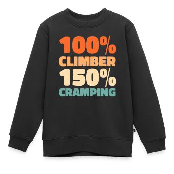 Klettern Kletterer - Kinder Premium Organic Sweatshirt - Schwarz - Vorne - AI Model Kid Female (0cm)
