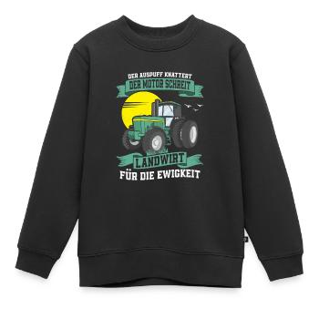Landwirt für die Ewigkeit Bauernhof Bauer - Kinder Premium Organic Sweatshirt - Schwarz - Vorne - AI Model Kid Female (0cm)