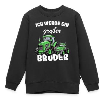 Announcing offspring | I'm going to be a big brother in 2025 - Kids Premium Organic Sweatshirt - black - Front - AI Model Kid Female (0cm)