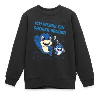 Announcing offspring | I'm going to be a big brother in 2025 - Kids Premium Organic Sweatshirt - black - Front - AI Model Kid Female (0cm)
