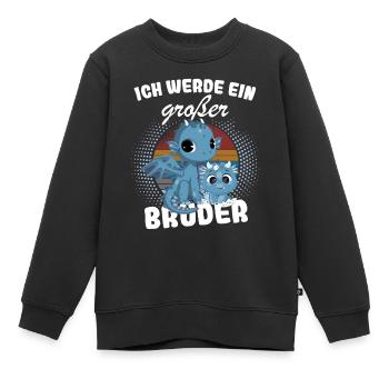 Announcing offspring | I'm going to be a big brother in 2025 - Kids Premium Organic Sweatshirt - black - Front - AI Model Kid Female (0cm)