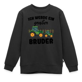 Announcing offspring | I'm going to be a big brother in 2025 - Kids Premium Organic Sweatshirt - black - Front - AI Model Kid Female (0cm)