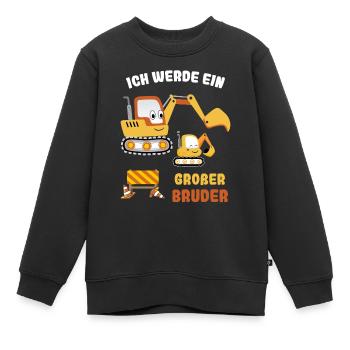 Announcing offspring | I'm going to be a big brother in 2025 - Kids Premium Organic Sweatshirt - black - Front - AI Model Kid Female (0cm)