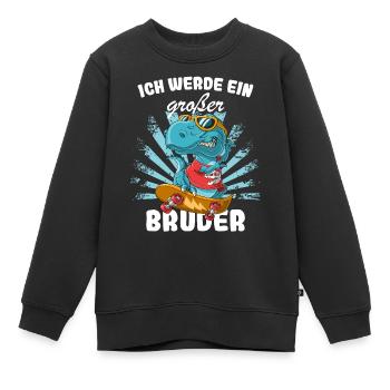 Announcing offspring | I'm going to be a big brother in 2025 - Kids Premium Organic Sweatshirt - black - Front - AI Model Kid Female (0cm)
