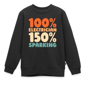 Elektriker Elektroniker - Kinder Premium Organic Sweatshirt - Schwarz - Vorne - AI Model Kid Female (0cm)