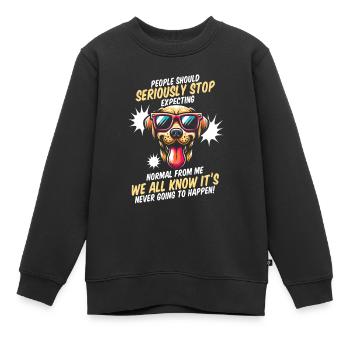 Labrador - Kinder Premium Organic Sweatshirt - Schwarz - Vorne - AI Model Kid Female (0cm)