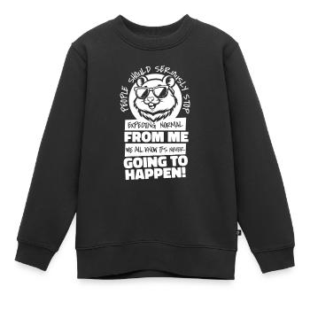 Hamster Golden Hamster - Kids Premium Organic Sweatshirt - black - Front - AI Model Kid Female (0cm)