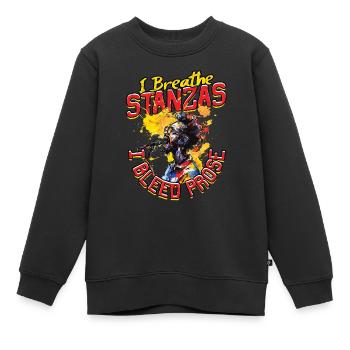 Poetry Slam Dichter Poetryslam - Kinder Premium Organic Sweatshirt - Schwarz - Vorne - AI Model Kid Female (0cm)