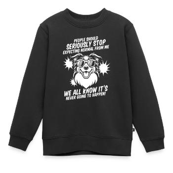Border Collie - Kinder Premium Organic Sweatshirt - Schwarz - Vorne - AI Model Kid Female (0cm)