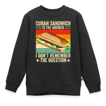 Sandwich Master Deli Sub Lover Sandwich Day Food - Kinder Premium Organic Sweatshirt - Schwarz - Vorne - AI Model Kid Female (0cm)