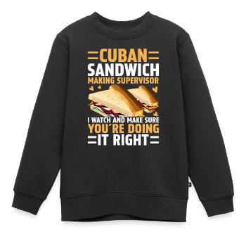 Entdecken Sie Die Welt Der Sandwich-meisterschaft - Kinder Premium Organic Sweatshirt - Schwarz - Vorne - AI Model Kid Female (0cm)