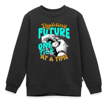 Horloger Horloger - Sweat Premium enfant bio - noir - Devant - AI Model Kid Female (0cm)