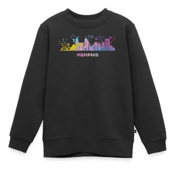 Memphean Skyline Memphis - Kinder Premium Organic Sweatshirt - Schwarz - Vorne - AI Model Kid Female (0cm)