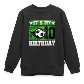 10th birthday Boy Soccer 10 Years Old Gifts - Kinder Premium Organic Sweatshirt - Schwarz - Vorne - AI Model Kid Female (0cm)