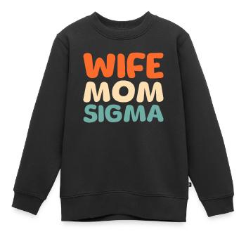 Sororité Soroitas Sigma Mama - Sweat Premium enfant bio - noir - Devant - AI Model Kid Female (0cm)