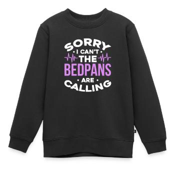 Désolé, je ne peux pas Les bassins de lit appellent - Sweat Premium enfant bio - noir - Devant - AI Model Kid Female (0cm)