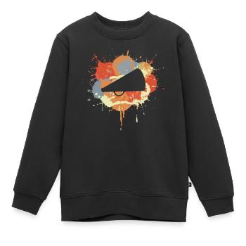 Cheerleader Megaphone Drawing - Kids Premium Organic Sweatshirt - black - Front - AI Model Kid Female (0cm)