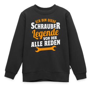Mécanicien automobile, mécatronicien, mécanicien automobile - Sweat Premium enfant bio - noir - Devant - AI Model Kid Female (0cm)