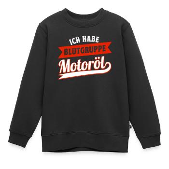 Mécanicien automobile Mécatronicien Mécanicien Mécanicien Groupe sanguin - Sweat Premium enfant bio - noir - Devant - AI Model Kid Female (0cm)