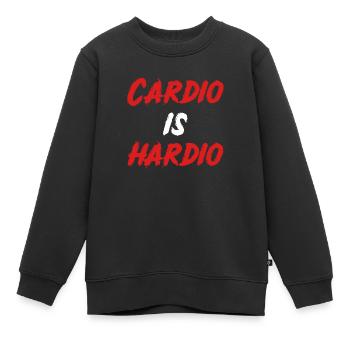 Kardio Ist Hardio Lustig Kardiologe Medizinisches - Kinder Premium Organic Sweatshirt - Schwarz - Vorne - AI Model Kid Female (0cm)