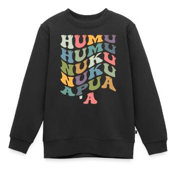 Humuhumunukunukuapua'a Hawaiianischer Riff-Drücker - Kinder Premium Organic Sweatshirt - Schwarz - Vorne - AI Model Kid Female (0cm)