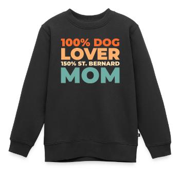 Bernhardiner - Kinder Premium Organic Sweatshirt - Schwarz - Vorne - AI Model Kid Female (0cm)