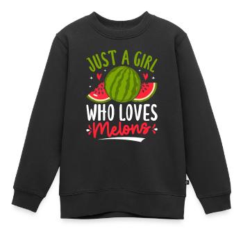Melon Poison - Sweat Premium enfant bio - noir - Devant - AI Model Kid Female (0cm)