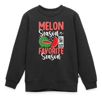 Melon Poison - Sweat Premium enfant bio - noir - Devant - AI Model Kid Female (0cm)