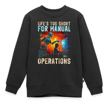 Robotik Ingenieur Manual Operations - Kinder Premium Organic Sweatshirt - Schwarz - Vorne - AI Model Kid Female (0cm)