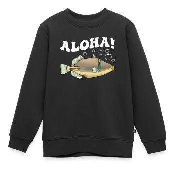 Humuhumunukunukuapua'a Hawaiianischer Riff-Drücker - Kinder Premium Organic Sweatshirt - Schwarz - Vorne - AI Model Kid Female (0cm)