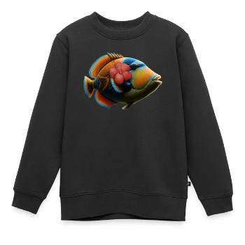 Humuhumunukunukuapua'a Hawaii-Riff-Drückerfisch - Kinder Premium Organic Sweatshirt - Schwarz - Vorne - AI Model Kid Female (0cm)