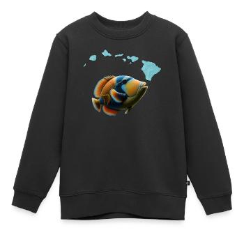 Humuhumunukunukuapua'a Hawaiianischer Riff-Drücker - Kinder Premium Organic Sweatshirt - Schwarz - Vorne - AI Model Kid Female (0cm)